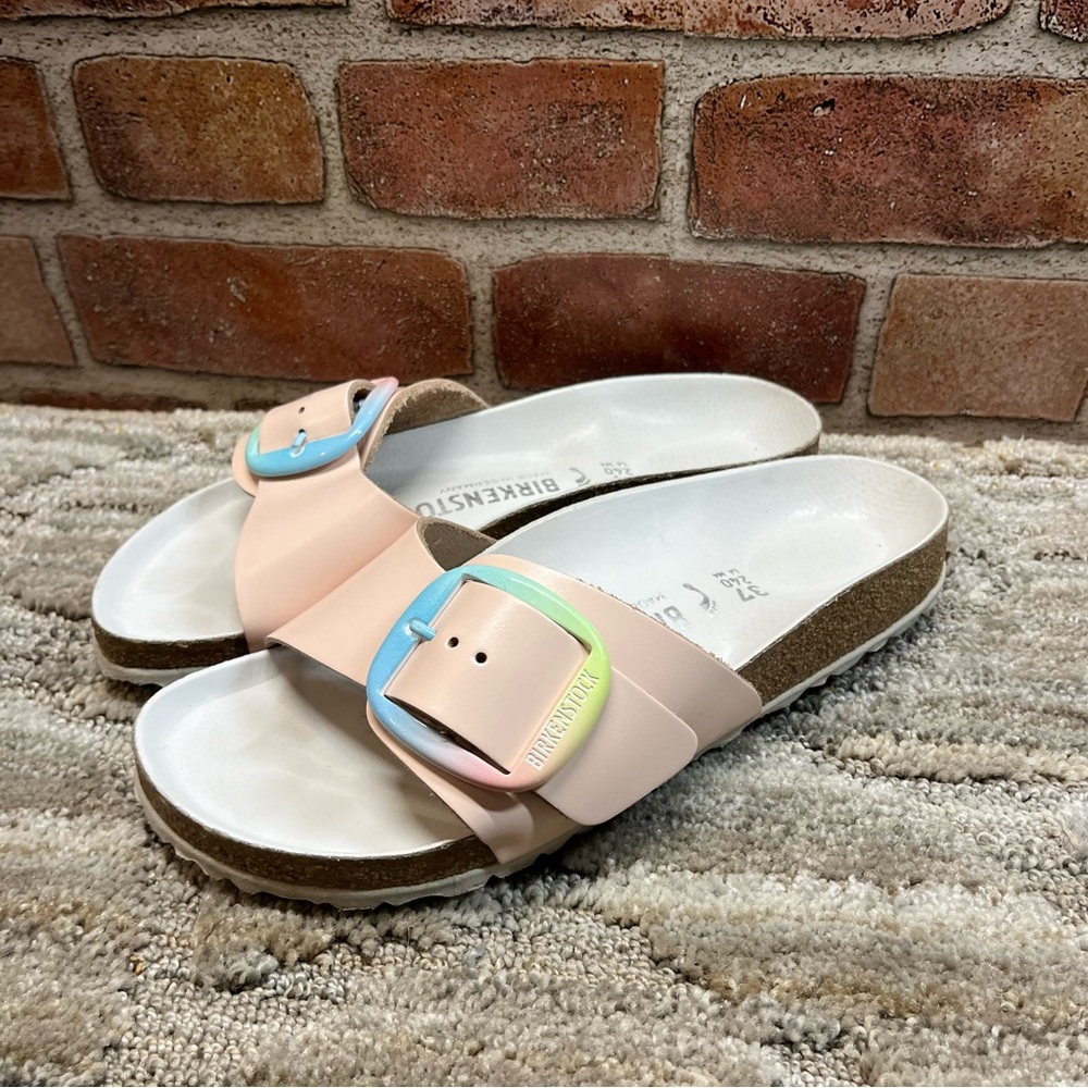 Birkenstock Women's Sandals - Pastel Pink and Blue